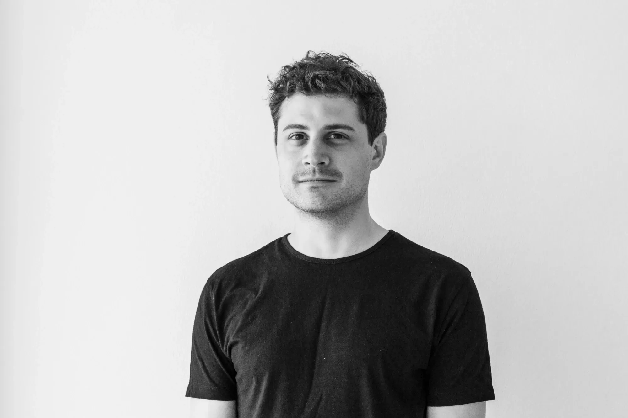 Seb Pedavoli, black and white portrait